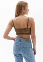 Bayan Yeşil Dantel Detaylı Bralet