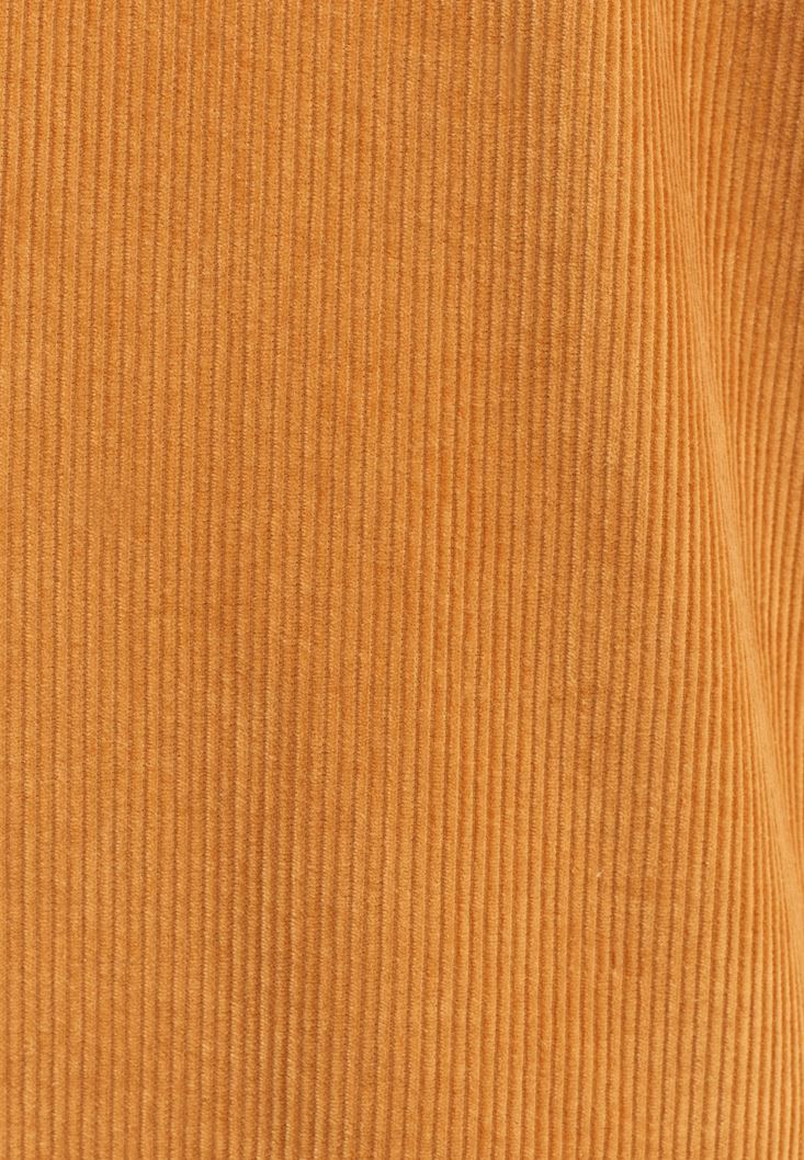 Women Brown Oversize Cord Velvet Shirt