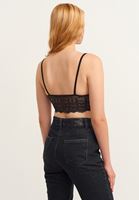 Bayan Siyah Dantelli Askılı Bralet