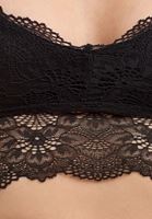 Bayan Siyah Dantelli Askılı Bralet