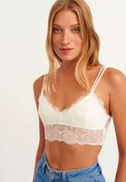 Bayan Krem Dantelli Askılı Bralet