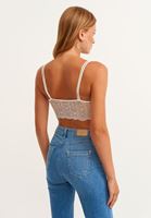 Bayan Krem Dantelli Askılı Bralet