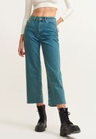 Bayan Mavi Straight-Fit Denim Pantolon