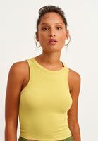 Bayan Sarı Halter-Neck Tank Top