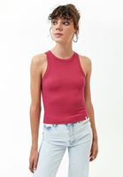 Bayan Pembe Halter-Neck Tank Top