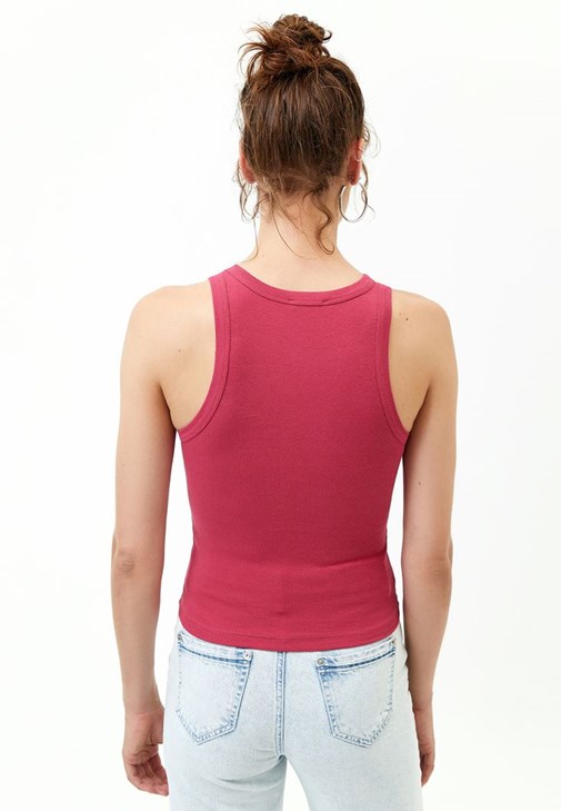Tank Top ve Wide-Leg Denim Pantolon Kombini