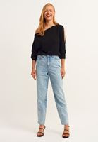 Bayan Mavi Slouchy-Fit Denim Pantolon