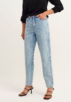 Bayan Mavi Slouchy-Fit Denim Pantolon