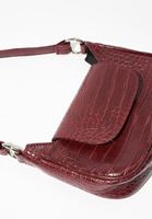 Bayan Bordo Mini Baget Çanta