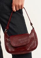 Bayan Bordo Mini Baget Çanta
