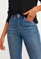 Bayan Mavi Cigarette-Fit Denim Pantolon