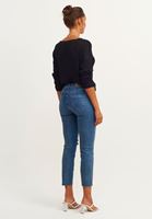 Bayan Mavi Cigarette-Fit Denim Pantolon
