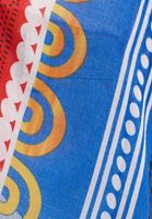 Bayan Kırmızı Desenli Kimono