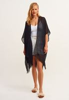 Bayan Siyah Basic Kimono