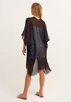 Bayan Siyah Basic Kimono