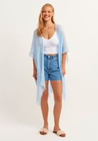 Bayan Mavi Basic Kimono