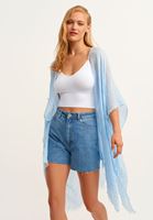 Bayan Mavi Basic Kimono