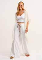 Bayan Beyaz Basic Kimono