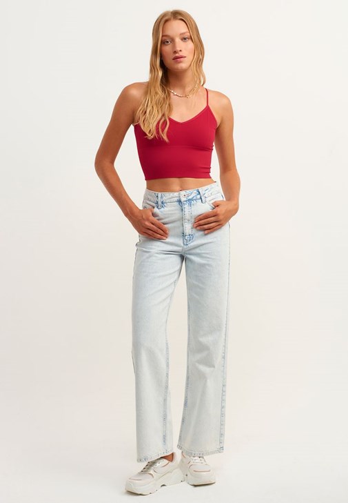 Crop Top ve Crop Straight Pantolon Kombini