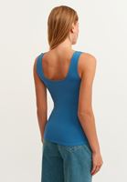 Women Blue Flexible Square Neck Singlet