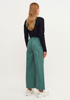 Bayan Yeşil Düğmeli Baggy Pantolon