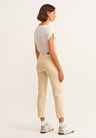 Bayan Krem High-Rise Cigarette Pantolon