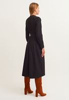 Women Black Cotton midi dress