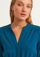 Women Blue Cotton midi dress