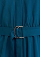 Women Blue Cotton midi dress