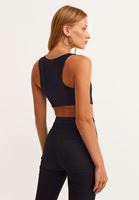 Bayan Siyah Cut-Out Detaylı Bodysuit
