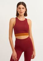 Bayan Bordo Halter Yaka Crop Atlet