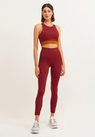 Bayan Bordo Halter Yaka Crop Atlet