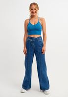 Women Blue Extra Stretch Seamless Bustiere