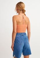 Women Orange Extra Stretch Seamless Bustiere