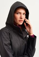 Bayan Siyah Waterproof Midi Yağmurluk