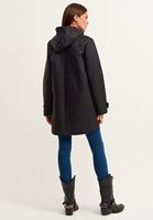 Bayan Siyah Waterproof Midi Yağmurluk