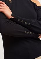 Bayan Siyah Cut-Out Omuz Detaylı Triko