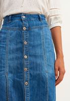 Women Blue Midi Length Denim Skirt