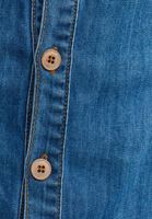 Women Blue Midi Length Denim Skirt