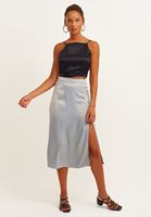 Bayan Siyah İnce Askılı Crop Top