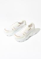 Bayan Beyaz Yüksek Tabanlı Sneaker