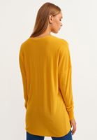 Bayan Sarı Nature Friendly V-Neck Triko ( TENCEL™ )