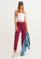 Bayan Vişne Çürüğü Yumuşak Dokulu Baggy Pantolon ( TENCEL™ )