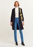 Bayan Siyah Yırtmaç Detaylı Ceket ( TENCEL™ )