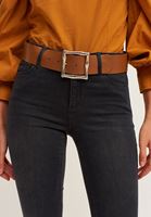 Bayan Kahverengi Tokalı Casual Chic Kemer