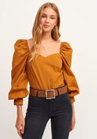Bayan Kahverengi Tokalı Casual Chic Kemer