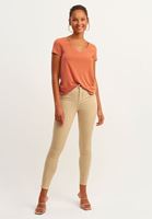 Women Cream TENCEL slimming effect skinny pants