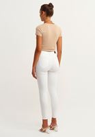 Women Cream TENCEL slimming effect skinny pants