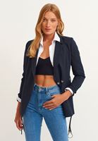 Women Mixed Belt detailed blazer