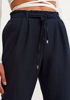 Bayan Çok Renkli Çizgili Carrot-Fit Pantolon